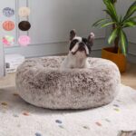 Luxury Calming Donut Dog Bed – Faux Fur - Image 3